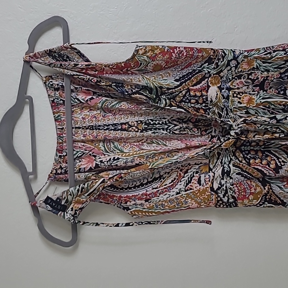1 State Colorful Paisley Women's Printed Halter Sleeveless Wide-Leg Jumpsuit S0 - Picture 6 of 10